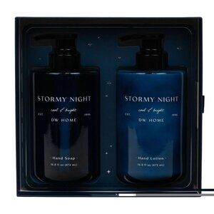 DW HOME Stormy Night Cool & Bright Scented Luxury Hand Soap & Lotion. New In Box
